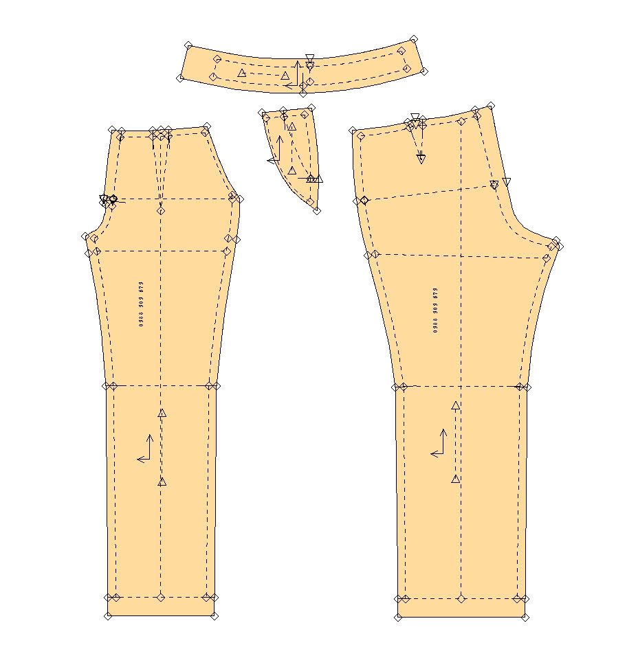 rập quần âu nữ ống đứng